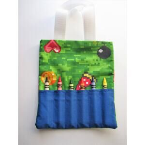 Mini gaming crayon bag, party favors, goody bags tote bag